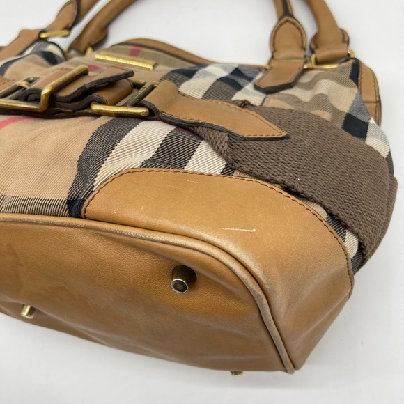 Burberry Signature Logo Satchel Handbag - Picture 11 of 16